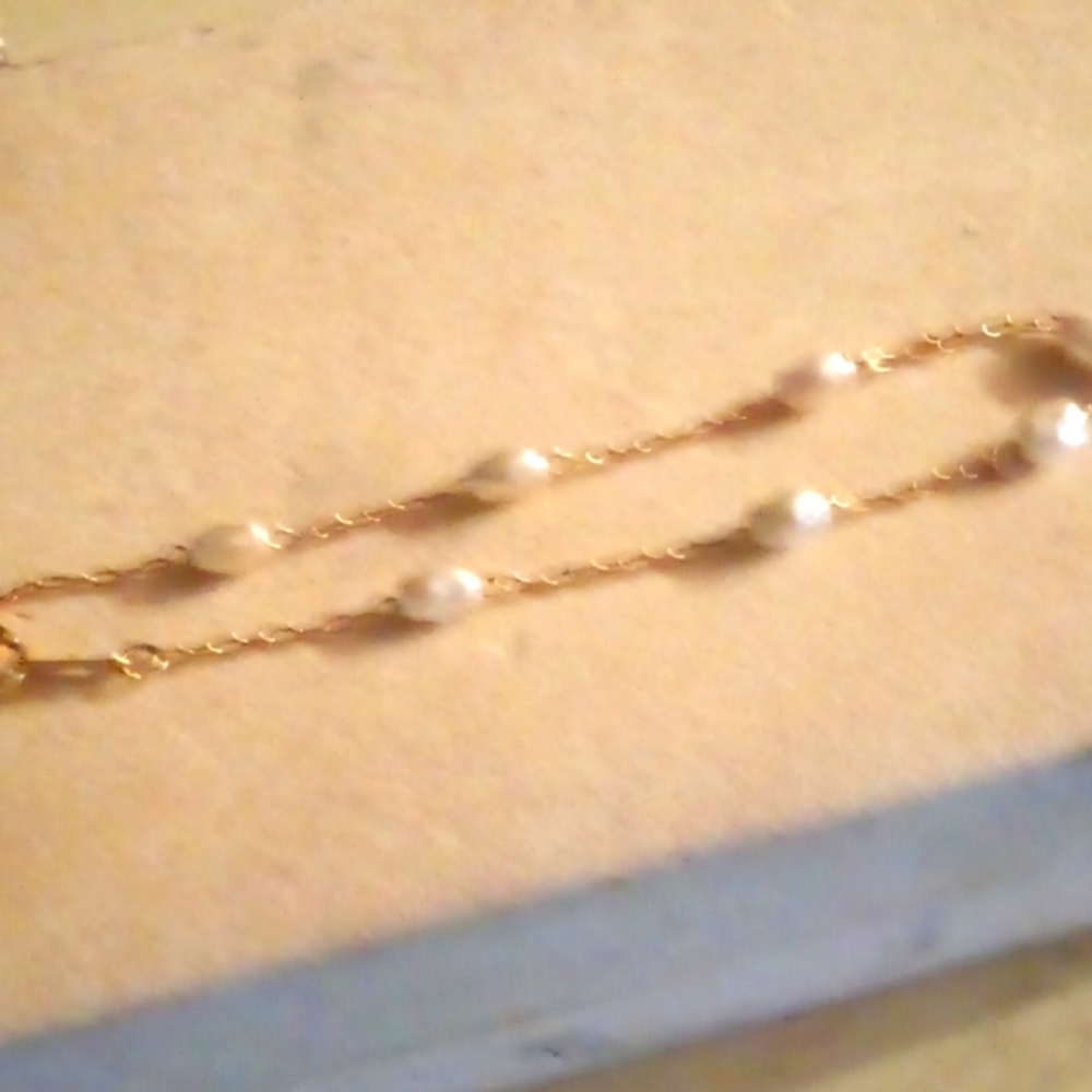 Freshwater pearl ankle bracelet